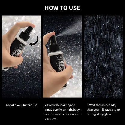 High Gloss Glitter Spray for Body, Hair, and Clothes