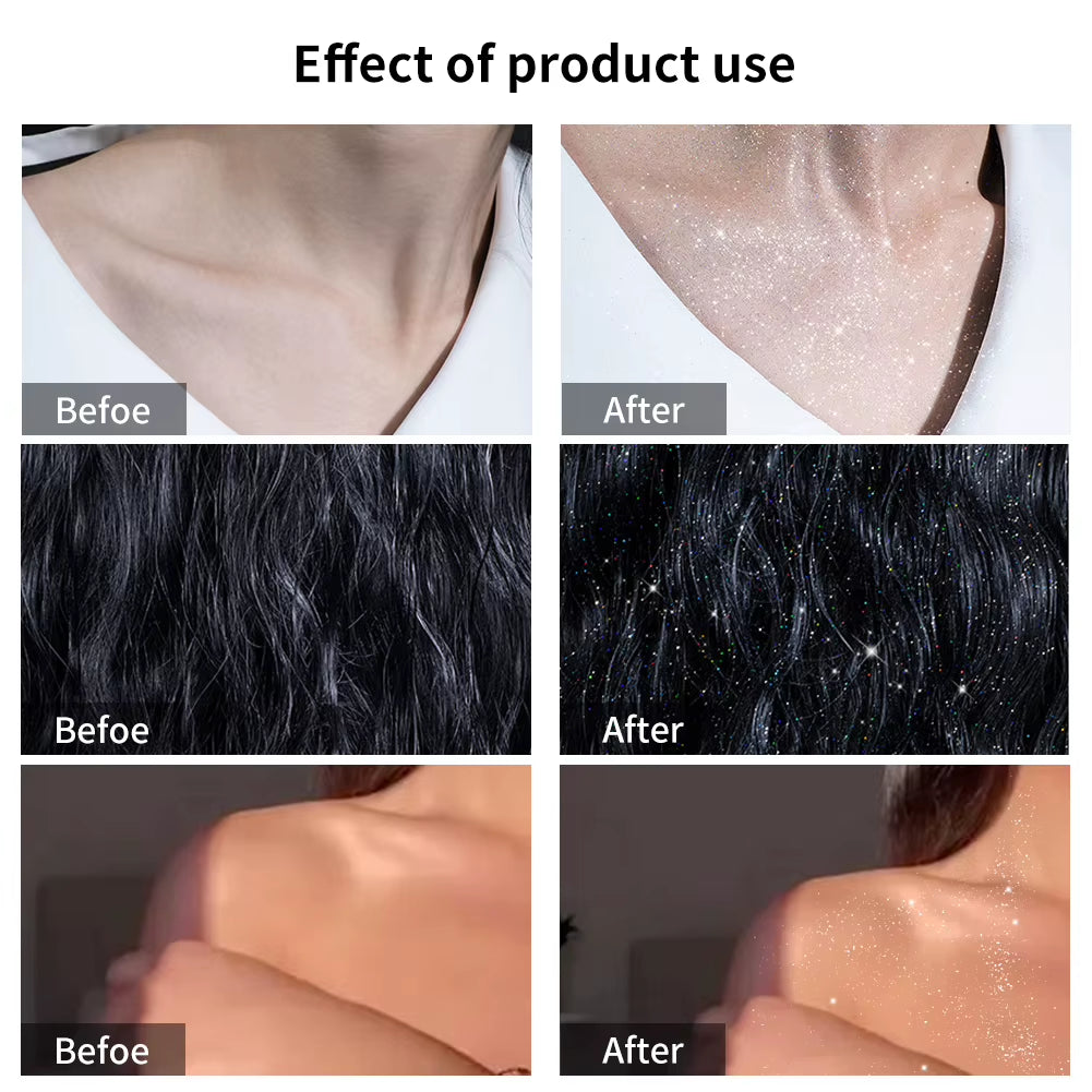 High Gloss Glitter Spray for Body, Hair, and Clothes