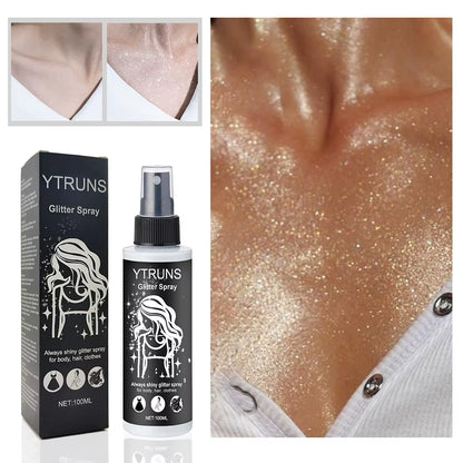 High Gloss Glitter Spray for Body, Hair, and Clothes