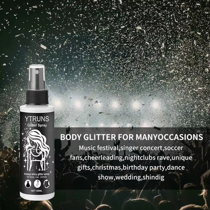 High Gloss Glitter Spray for Body, Hair, and Clothes